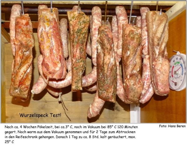 Rezept für Gewürzspeck (gebrüht und kaltgeräuchert)