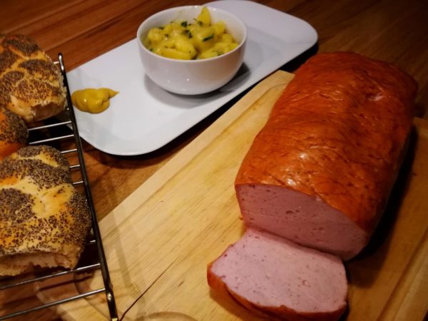 Rezept für Hausmacher Leberkäse vom Mangalitza-Schwein