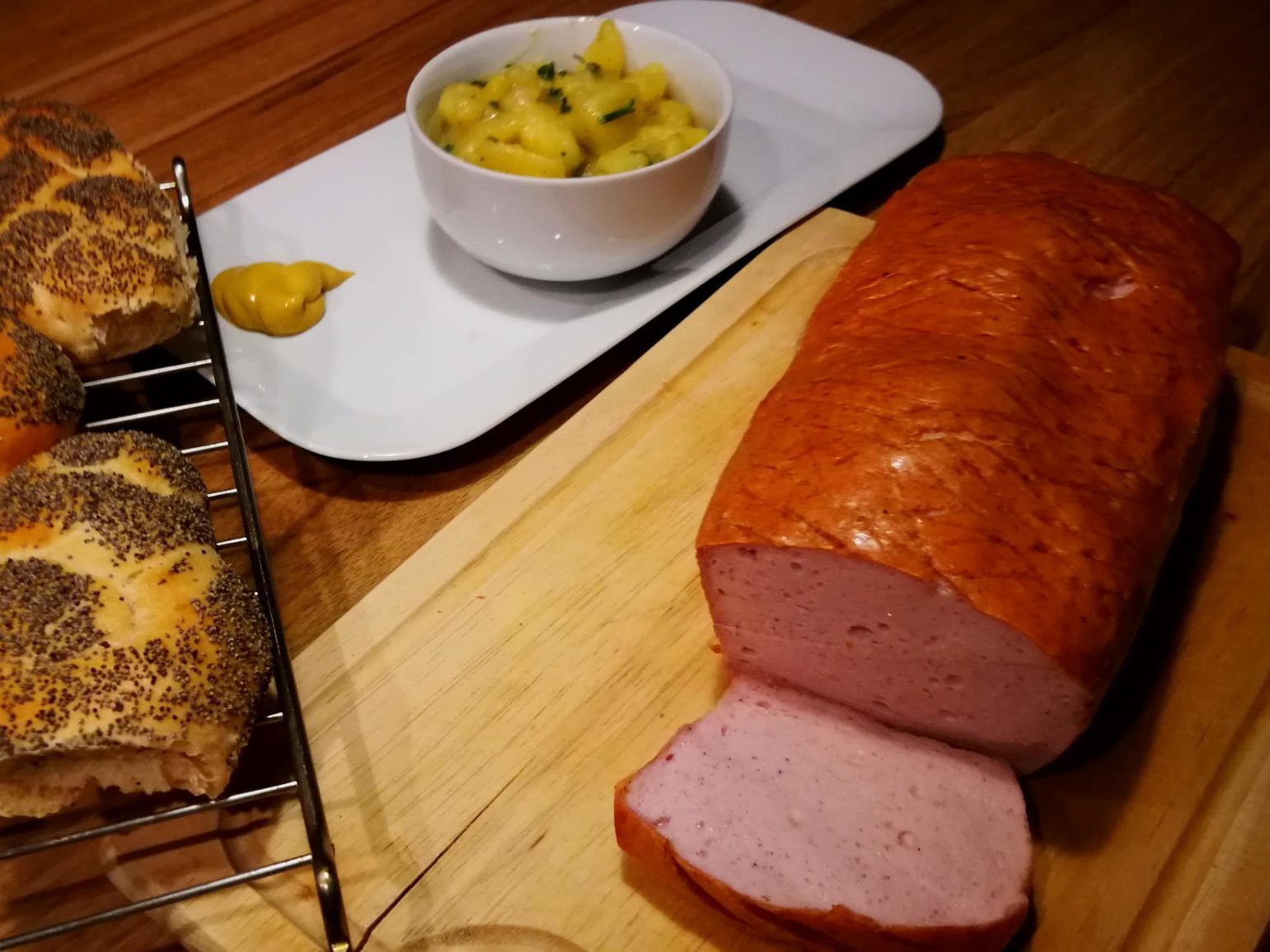 Rezept für Hausmacher Leberkäse vom Mangalitza-Schwein