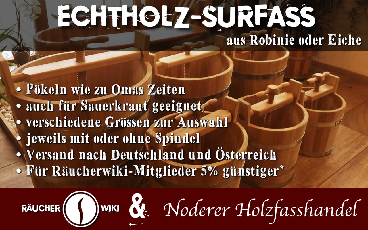 Aktionsangebot Noderer Holzfasshandle Surfass Sauerkrautfass Krautfass