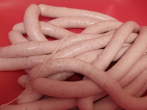 Schlesische Weißwurst selber Wurst machen