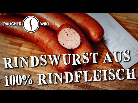 Feine Rindswurst ohne Kutter selber machen (Räucherwiki Folge 40)