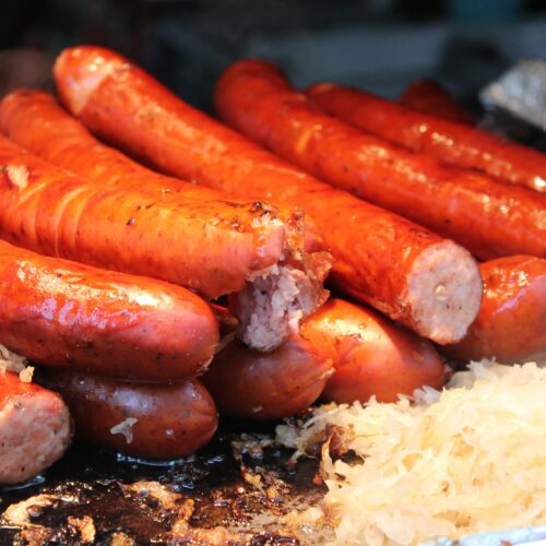 Krakauer Würstchen mit Sauerkraut