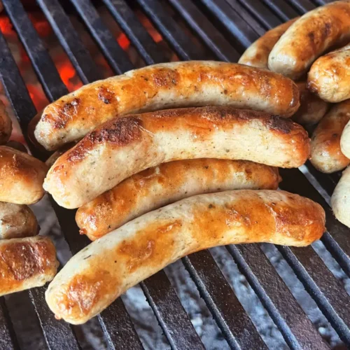Thüringer Rostbratwurst auf dem Grill
